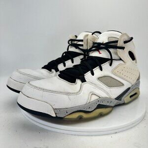 Nike Air Jordan Flight Club ‘91 Men Size 11 Shoes White Cement Grey 555475–102
